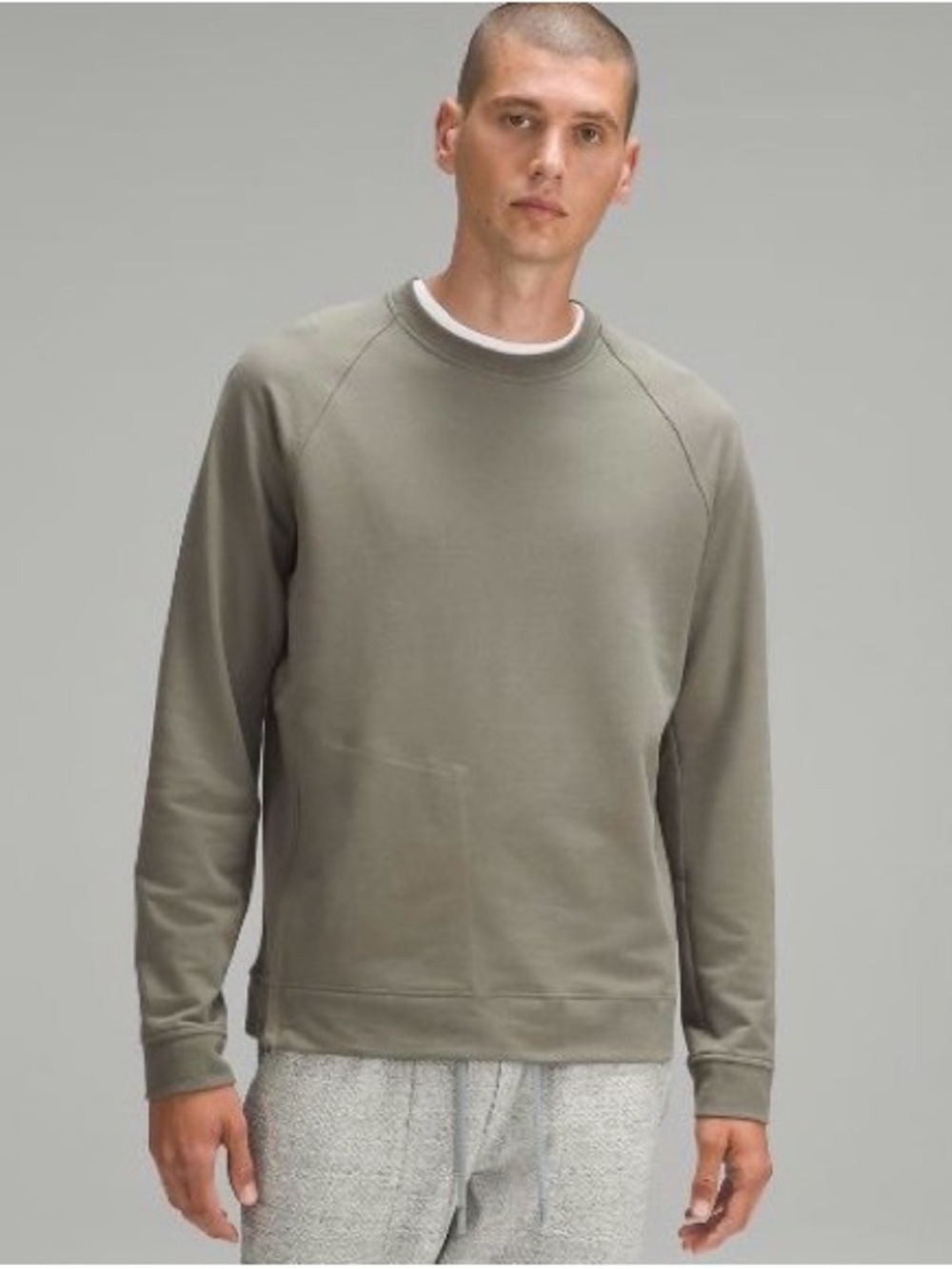 lululemon Men's City Sweat Crew in Grey Sage